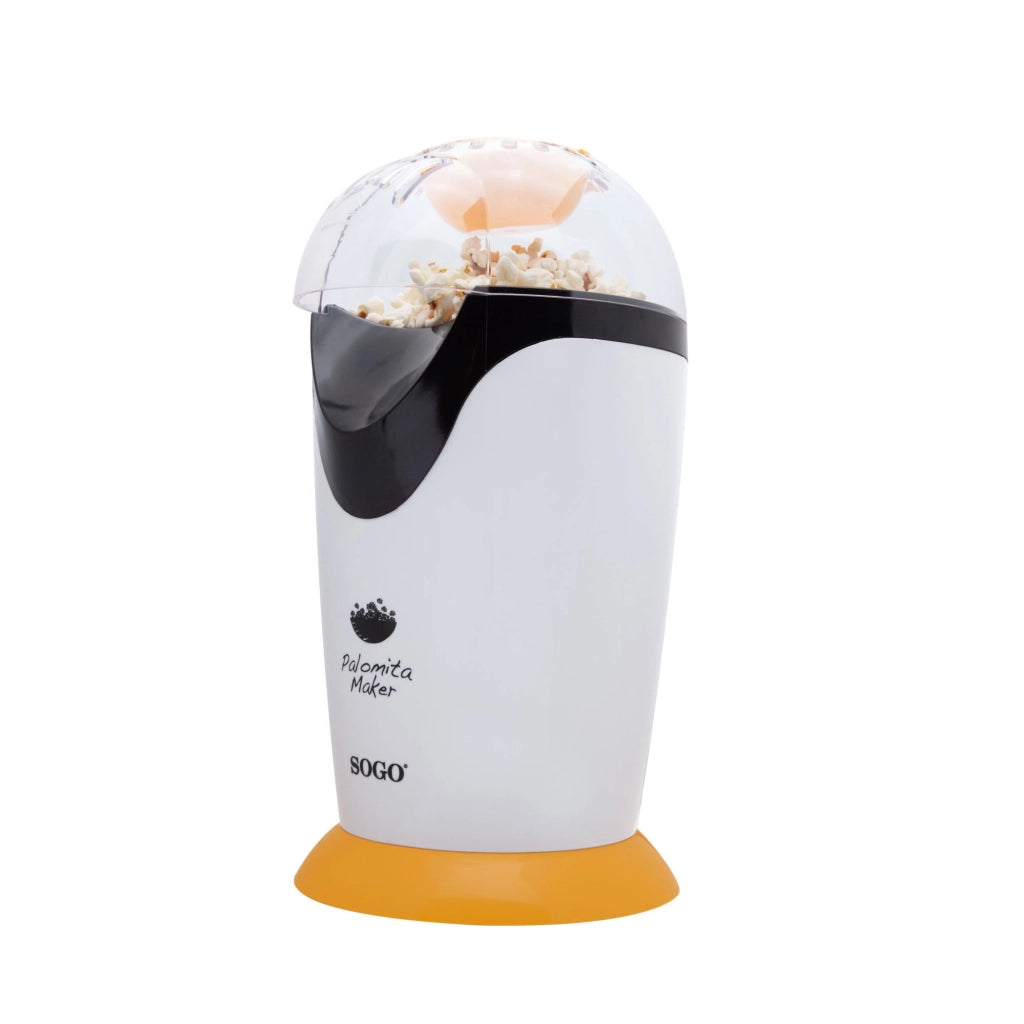 Macchina popcorn elettrica 1200W senza olio, coperchio rimovibile, preparazione 3 minuti, base antiscivolo cucina casa - SOGO
