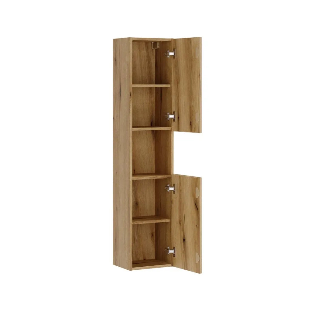 Colonna bagno VANO 140 cm quercia sospesa 2 porte