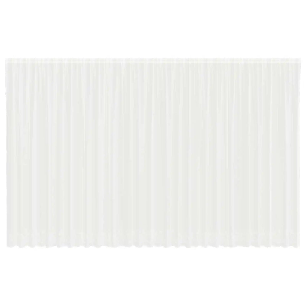 Tenda in Pizzo con tende Bianco 300 x 750 cm Poliestere 4107955