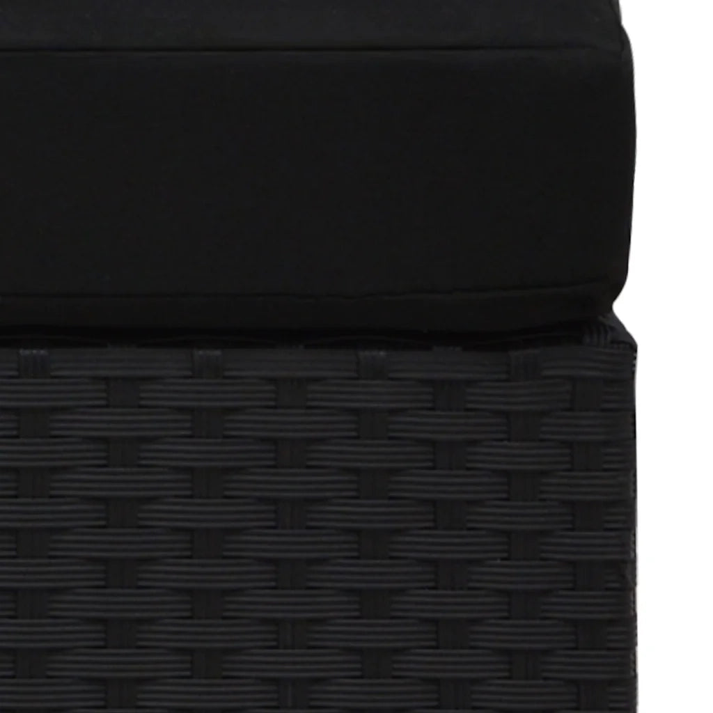 Salotto da Giardino-Set Divani da Giardino2 pz in Polyrattan Nero