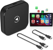 Adattatore CarPlay wireless di aggiornamento - Plug and Play - 2024 Chip Dual Core - WiFi dongle senza ritardo - cavo USB-C e USB-A - per auto CarPlay cablate Adattatore CarPlay Dongle