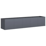 Fioriera Antracite 200x40x40 cm in Acciaio Laminato a Freddo