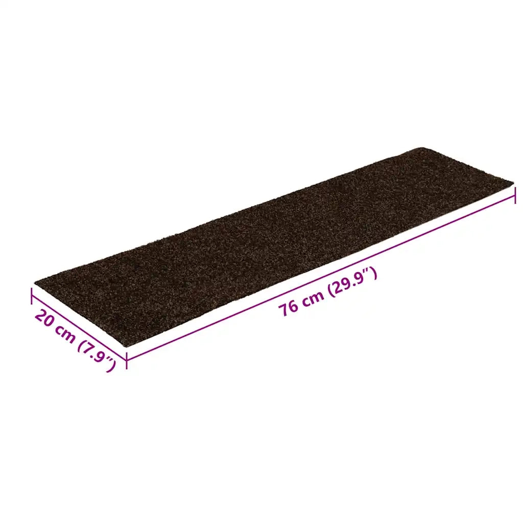 Tappetini per scale autoadesivi 15 pz | Gradini per Scale 76x20 cm marrone rettangolari