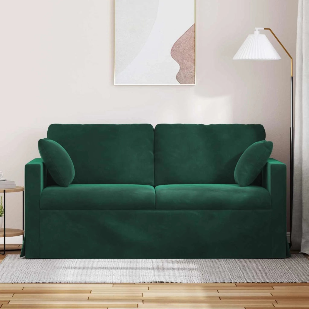 Divano Verde Scuro 158 x 78 x 80 cm Velluto