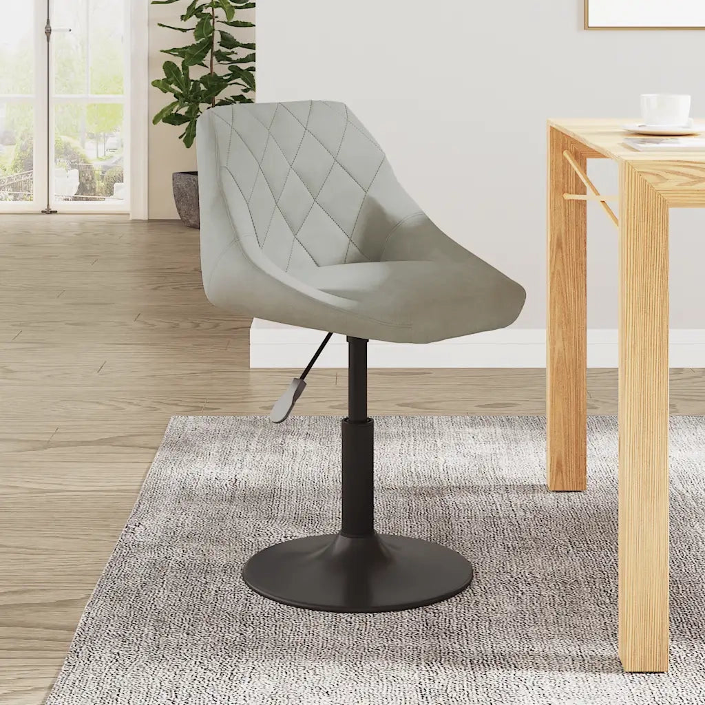 Sedia da Pranzo Grigio Chiaro in Velluto 3088813