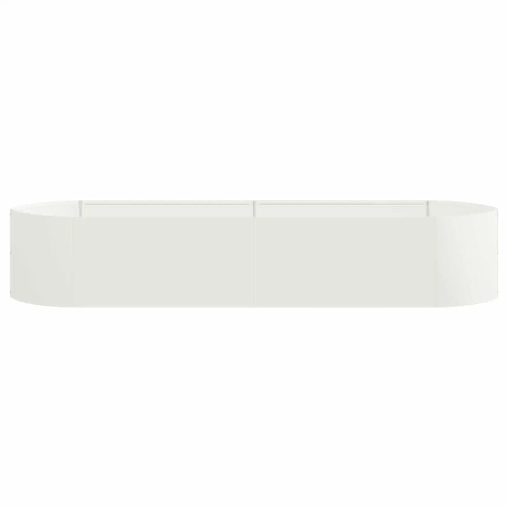 Letto rialzato da giardino Bianco 220 x 40 x 40 cm Acciaio 8011720