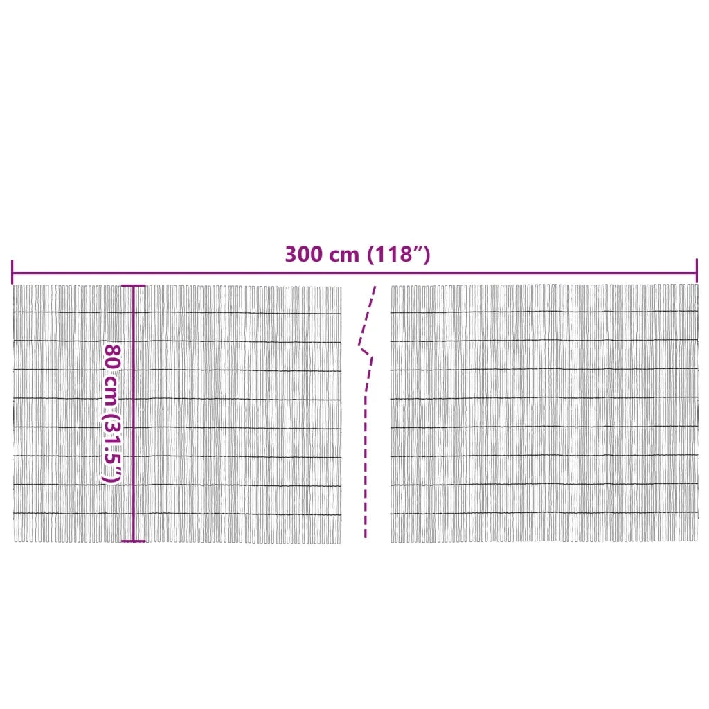 Recinzione da Giardino 300x80 cm Giunco