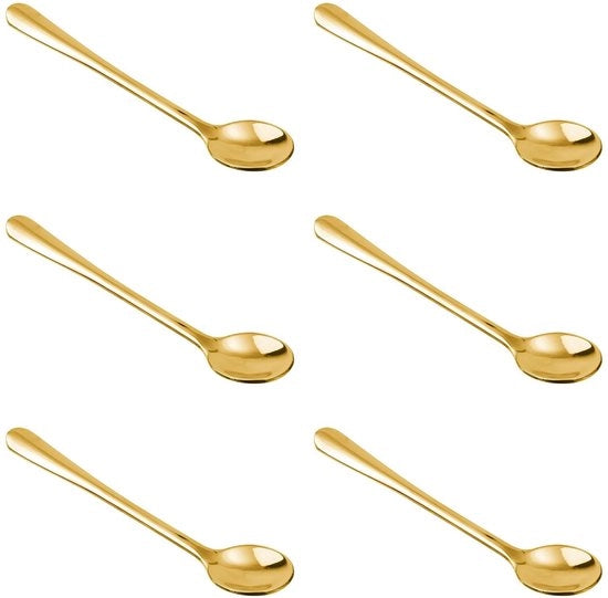 Mini Lepel per Spezie - 6 Stuks - Acciaio Inossidabile - Compact - 7,3 x 1,5 cm