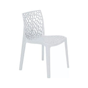 SEDIA IN POLIPROPILENE 'GRUVYER' bianco  - GRANDSOLEIL