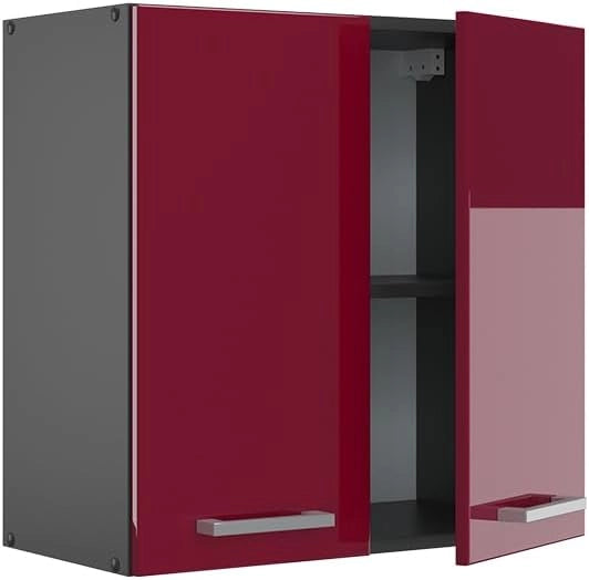Pensile da cucina R-Line, Rosso lucido, 60 cm, per la libera combinazione all'interno di sistemi cucina modulari