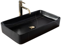 Lavabo Da Appoggio Denis Black Stone Matt