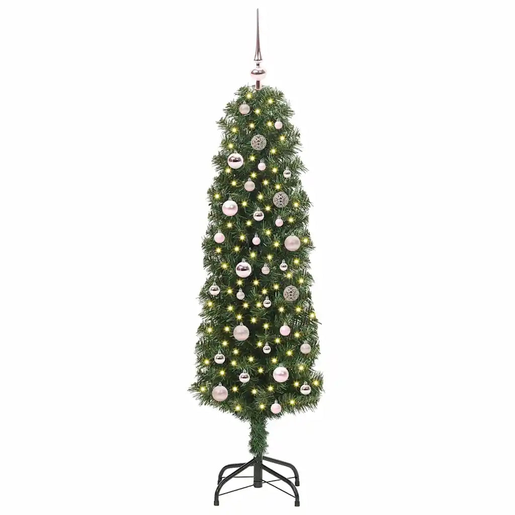 Albero di Natale Artificiale-Albero Natalizio con 150 LED Verde 150 cm 404018