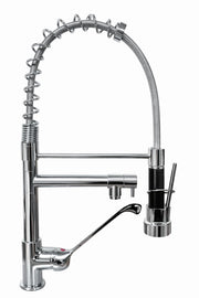 Rubinetto miscelatore cucina professionale industriale con leva clinica doppia uscita