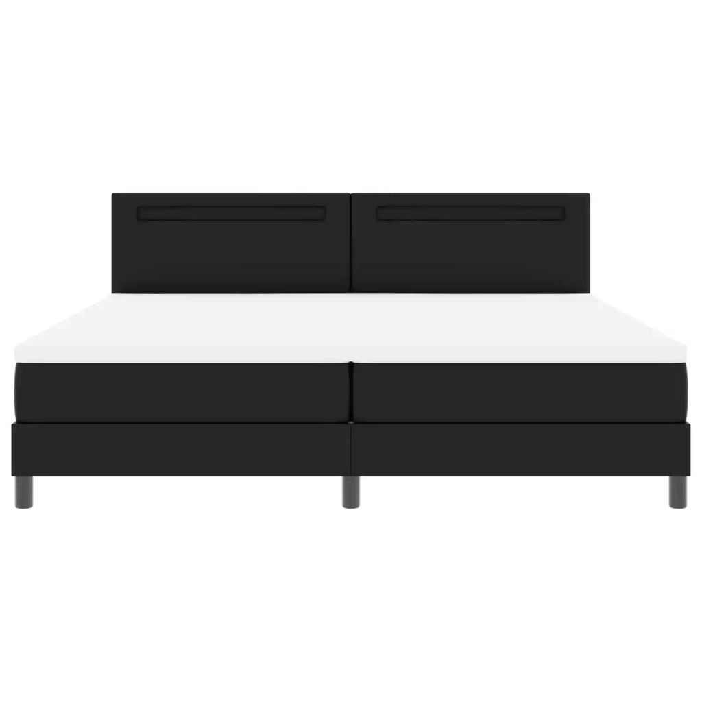 Letto a molle con materasso Nero 200 x 200 cm Pelle sintetica 3339064