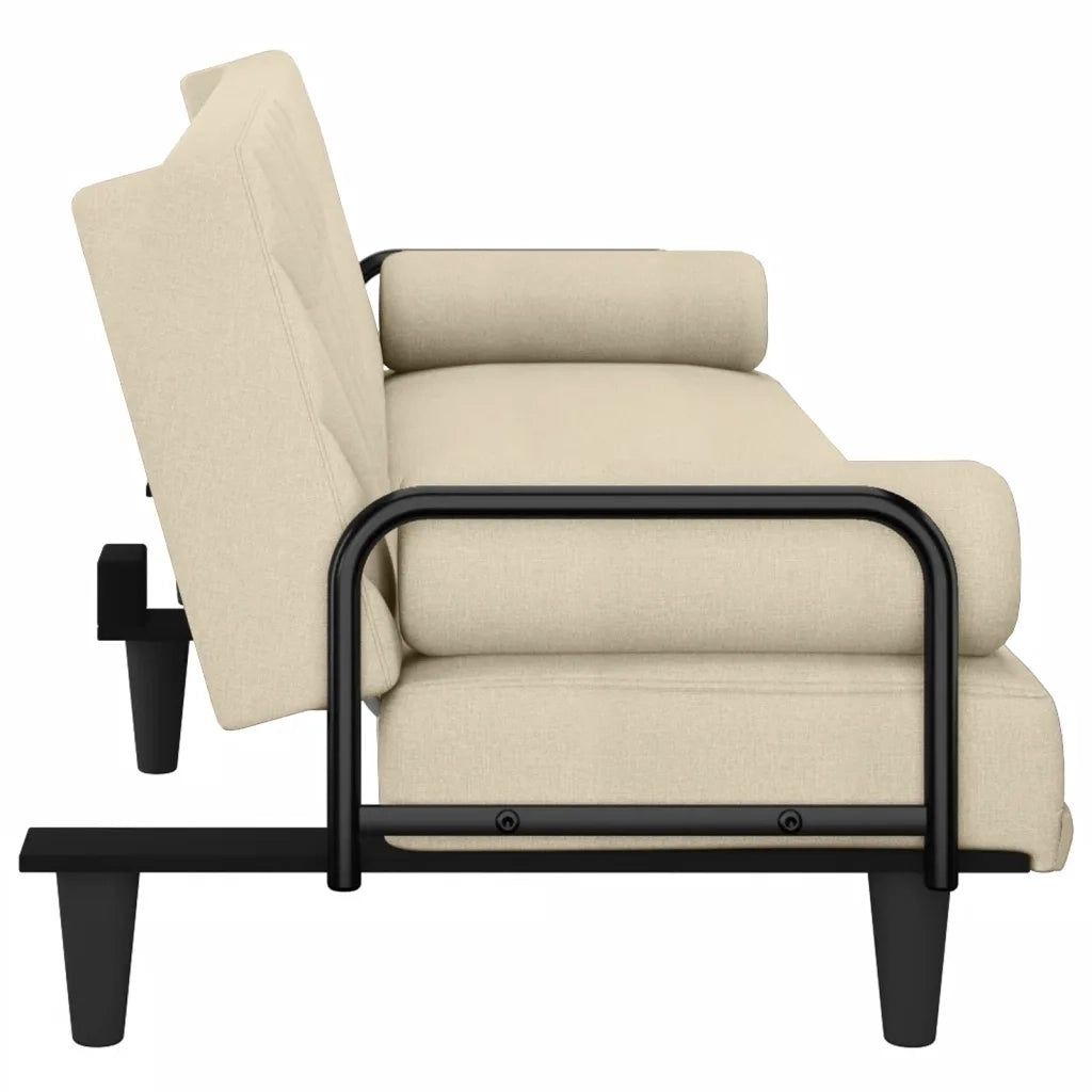 Divano letto | Sof¨¤ letto | Letto singolo con Braccioli Crema in Tessuto