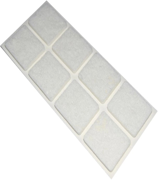 FELTRINI RETTANGOLARI  50x100 mm - Bianco - Blister 1 pezzo