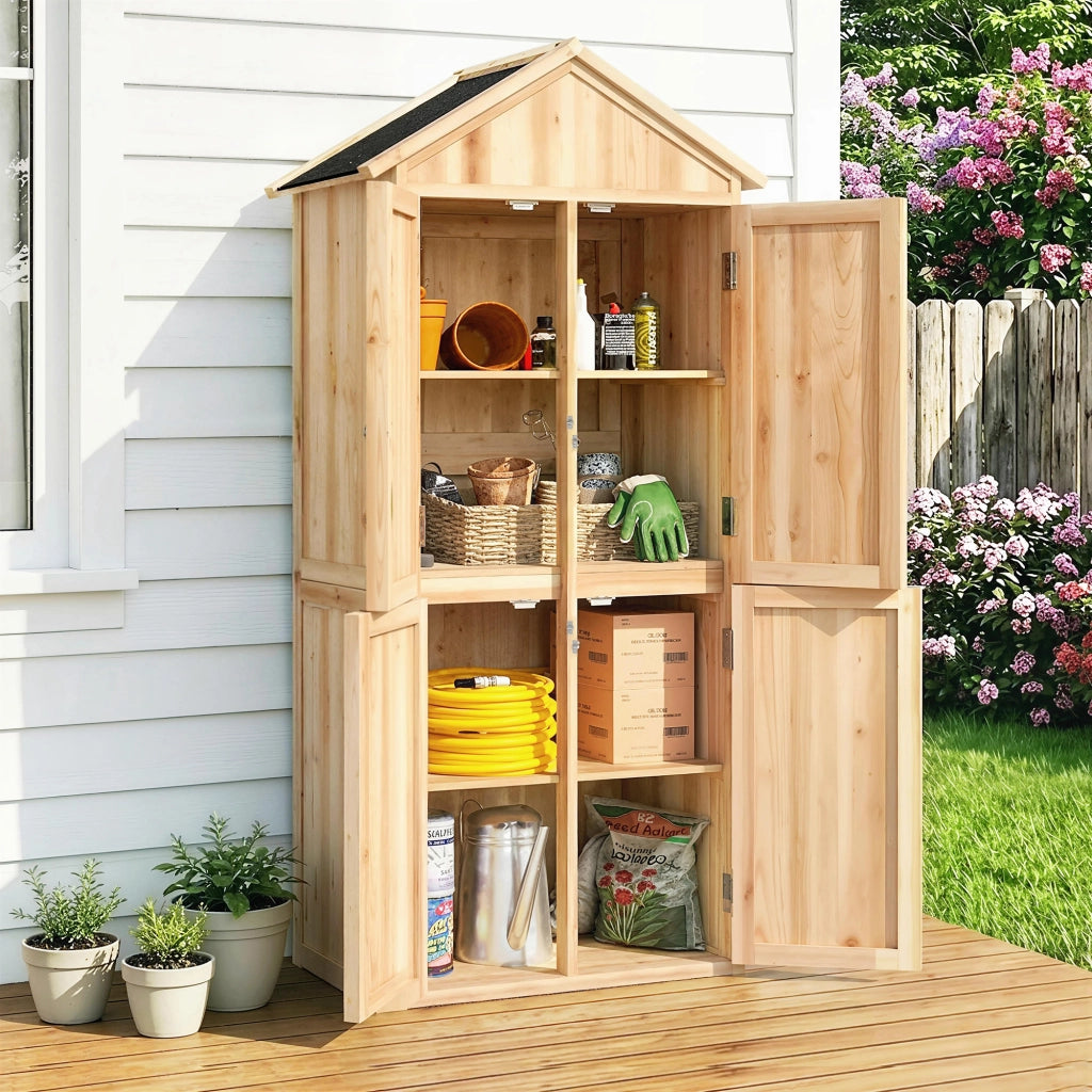 Armadio da Giardino con Ripiani ¨C zephmum ¨C Bianco