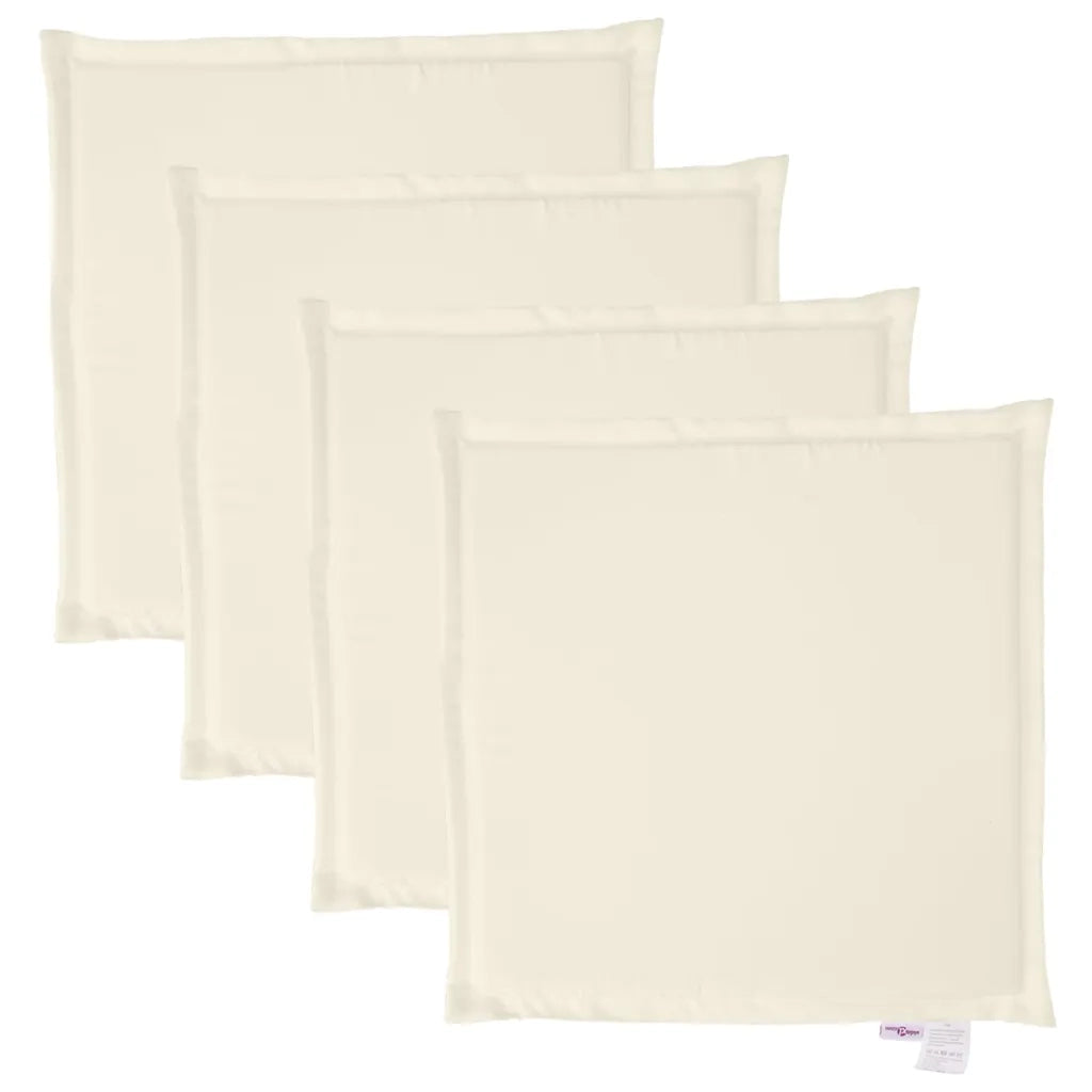 vidaXL Imbottitura per Seduta Giardino 4pz Crema 45x45x2 cm Quadrata
