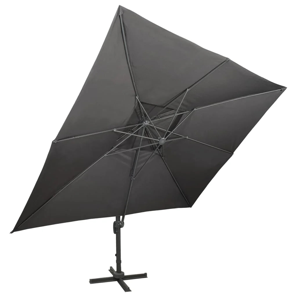 Ombrellone a braccio doppio antracite 400 x 300 cm 02_0008565