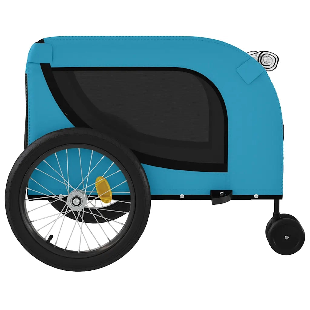 Rimorchio da Bici per Animali Blu e Nero Oxford e Ferro CFW4909747