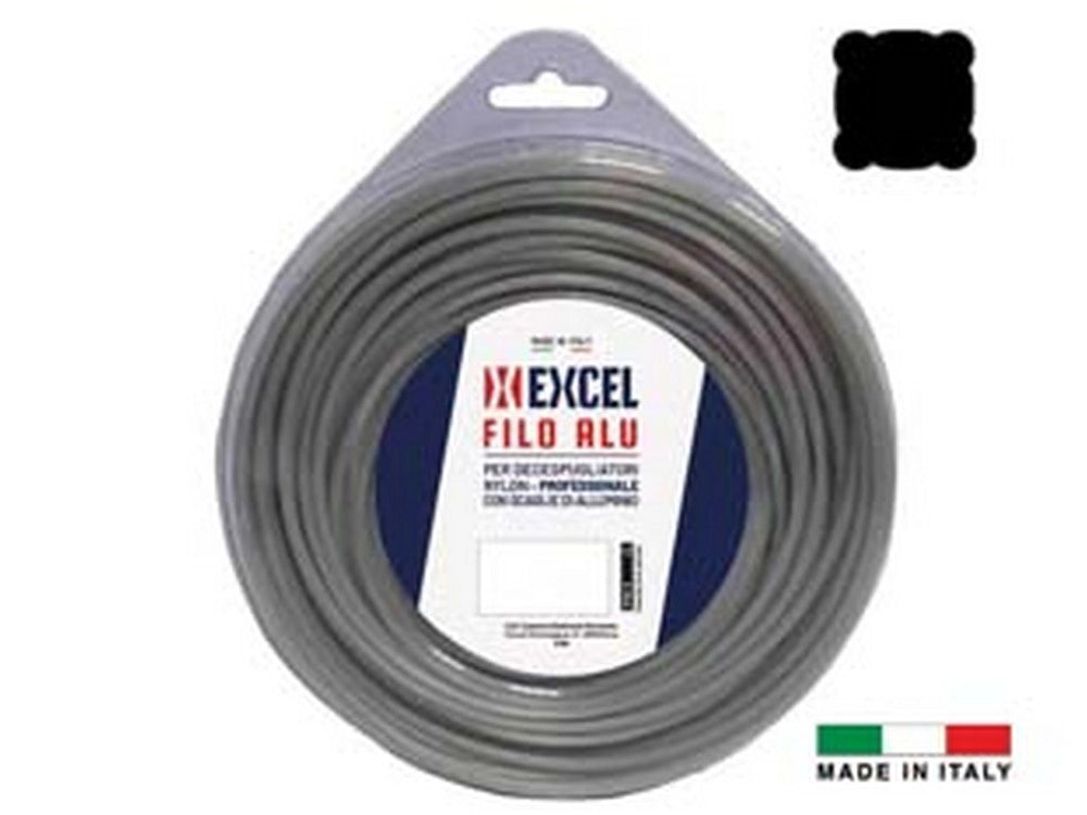 1pz filo per decespugliatore in nylon quadro alu  - ø mm.3 in matassa da mt.15 cod:ferx.fer392952