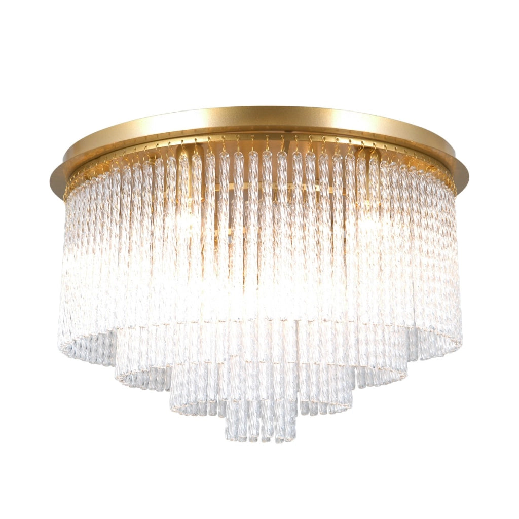 Lampada da soffitto Naute 9xE14 oro vetro Italux