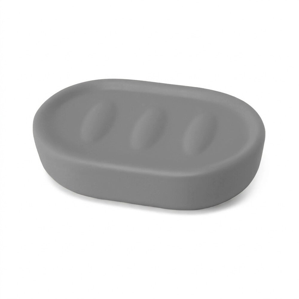 Porta sapone bagno grigio in ceramica antibatterica Sidney