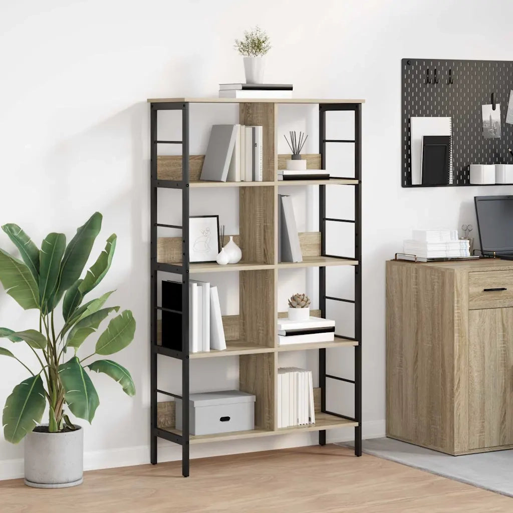 Libreria-Scaffale per Libri-Mobile di Stoccaggio Rovere Sonoma 82 x 32 x 144,5 cm Legno multistrato