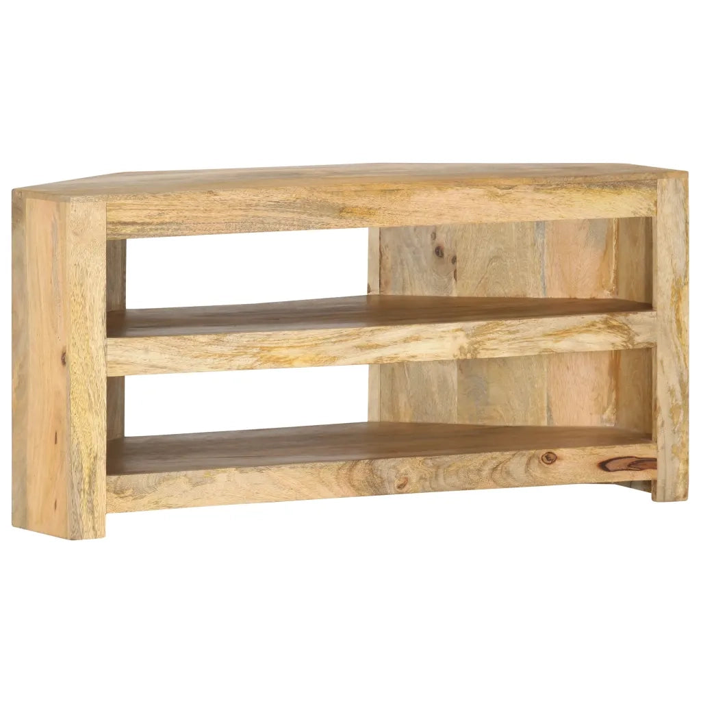 Mobile Porta TV Angolare 90x45x45 cm in Legno Massello di Mango cod mxl 55601