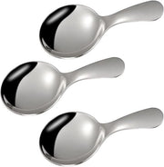 Set di cucchiai in acciaio inossidabile - Set di 3 cucchiai per zucchero, spezie e caffè - Lame spazzolate - Cucchiai mini con manico corto