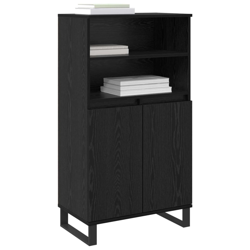 Credenza | Madia | Buffet da pranzo | Armadio da pranzo Nero 60 x 36 x 110 cm Legno multistrato