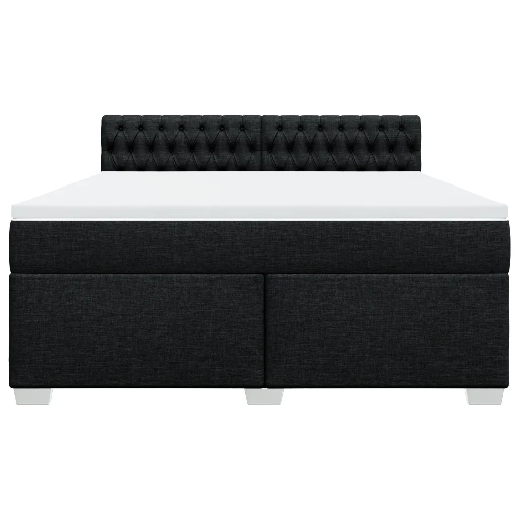 Giroletto a Molle con Materasso Nero 180x200 cm in Tessuto 3285976