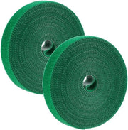 2 paia di legacci per piante in colore verde scuro da 10 metri per uso esterno e giardino