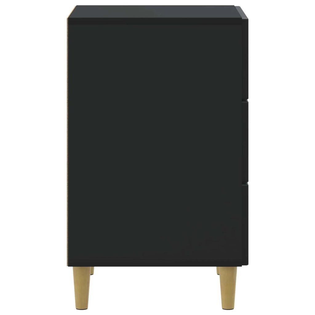 Comodino | Armadio da Notte | Mobiletto da notte Nero 43 x 41 x 66,5 cm Legno ingegnerizzato