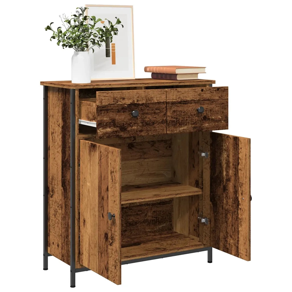 Credenza Legno Antico 70x30x80 cm in Legno Multistrato 857470