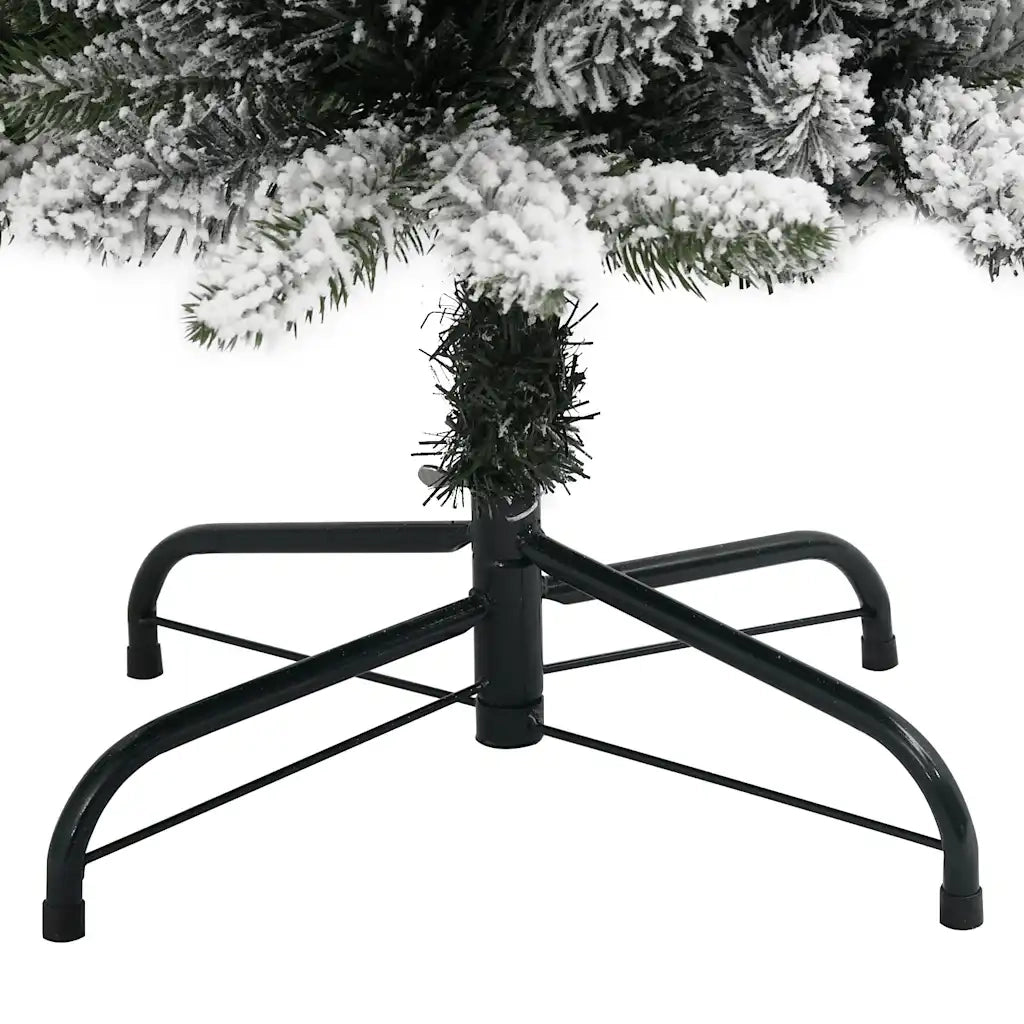Albero Natale | Decorazioni natalizie Artificiale Sottile Neve Floccata 120cm PVC e PE