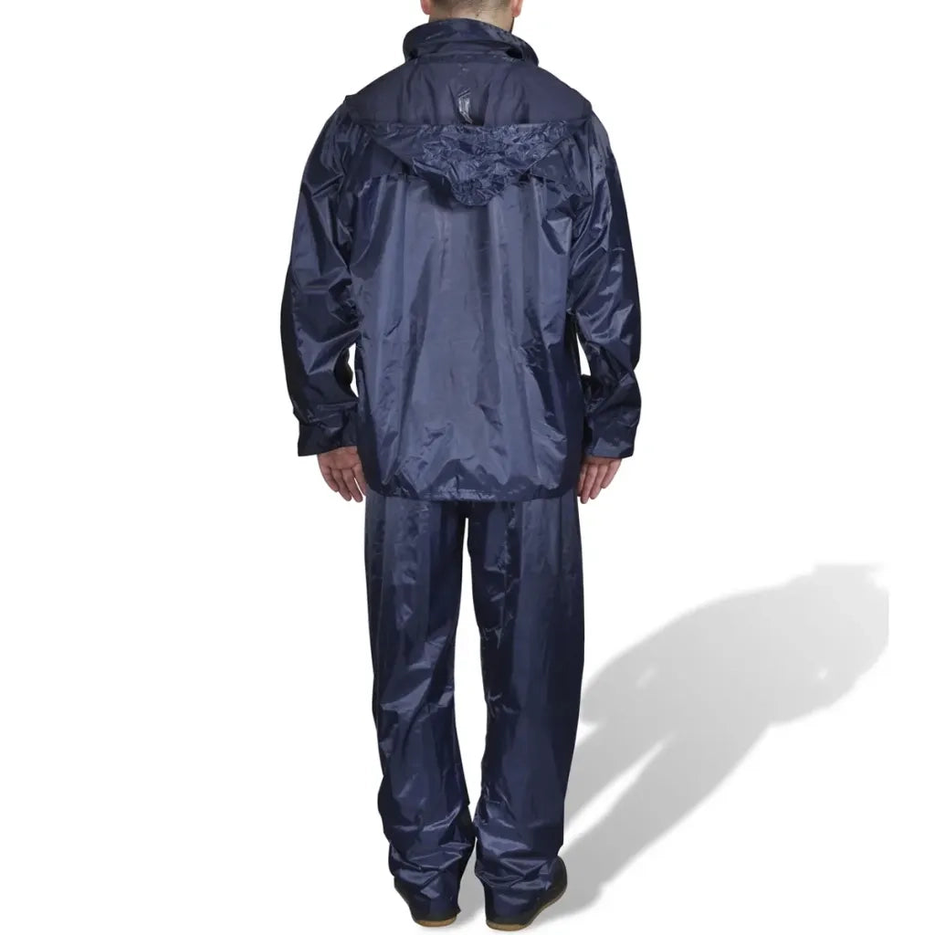 Completo Impermeabile Blu Marino con Cappuccio XL 2 pz per Uomini CFW3852201