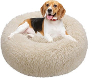 Letto Sferico Caldo per Gatti e Cuccioli in Pelle morbida, 60cm, Beige