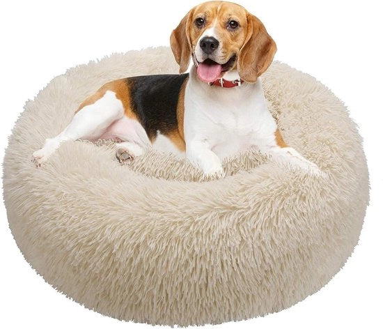 Letto Sferico Caldo per Gatti e Cuccioli in Pelle morbida, 60cm, Beige