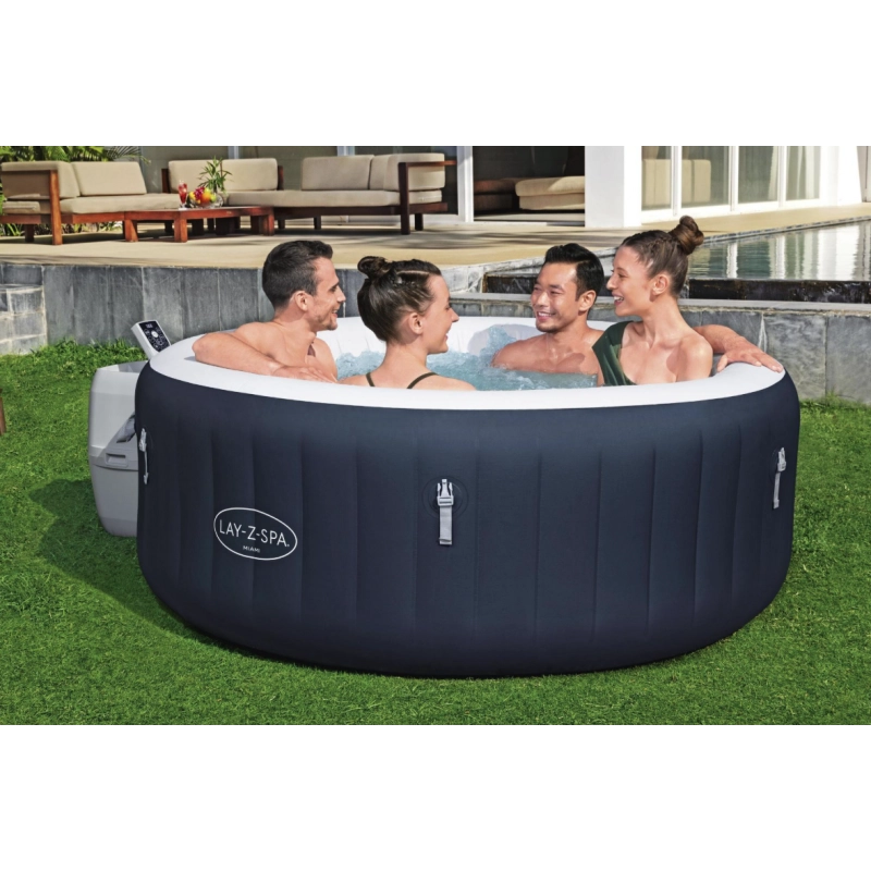 Spa gonfiabile idromassaggio 4 posti AirJet con riscaldatore 40°C e Freeze Shield, diametro 180 cm con copertura e filtro - Bestway