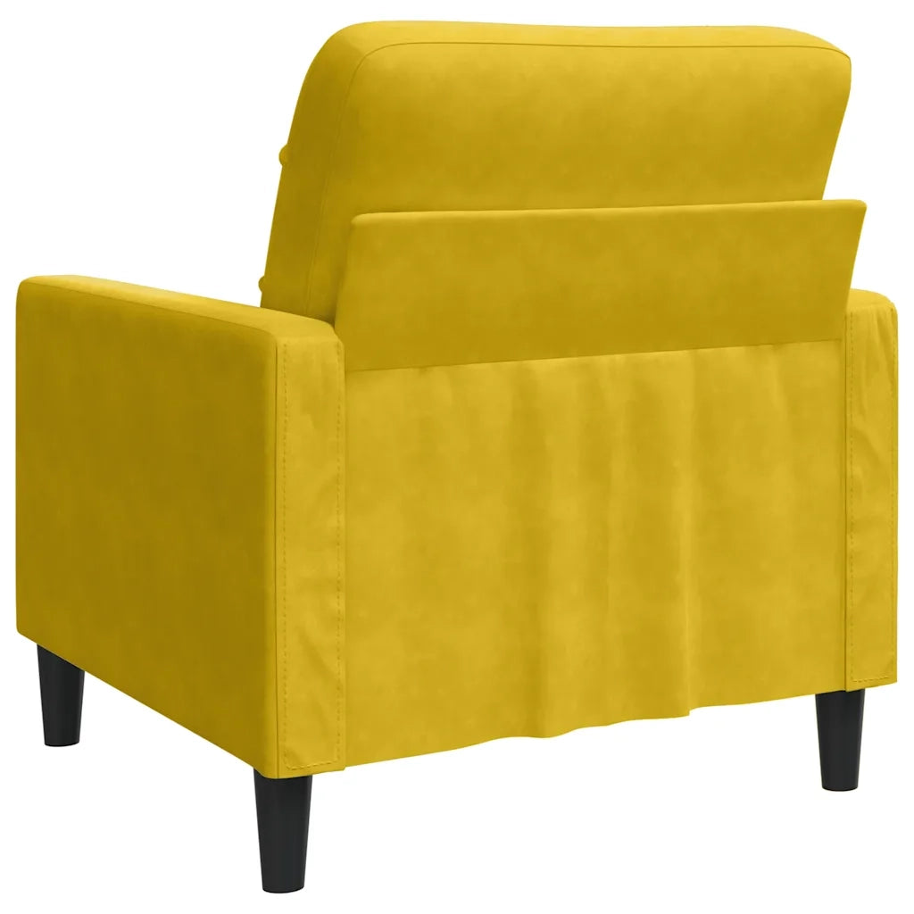 Poltrona Giallo 60 cm Velluto