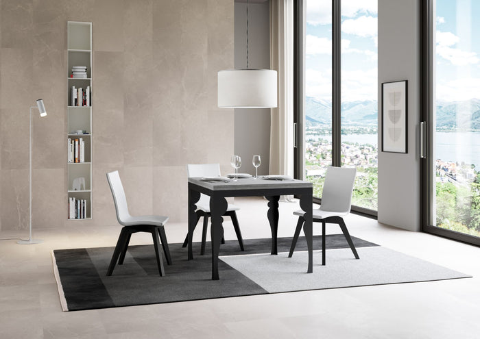 Tavolo Allungabile 90-180x90x78/80 cm Paxon Libra Cemento