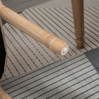 Set 2 Sedie Imbottite 49x56x96 cm in Legno e Tessuto Bianche