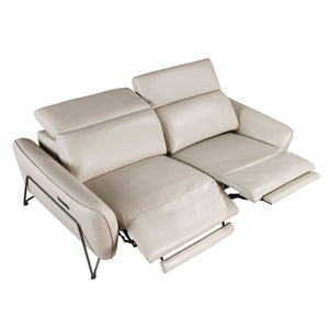 Divano relax 2 posti in pelle sabbia