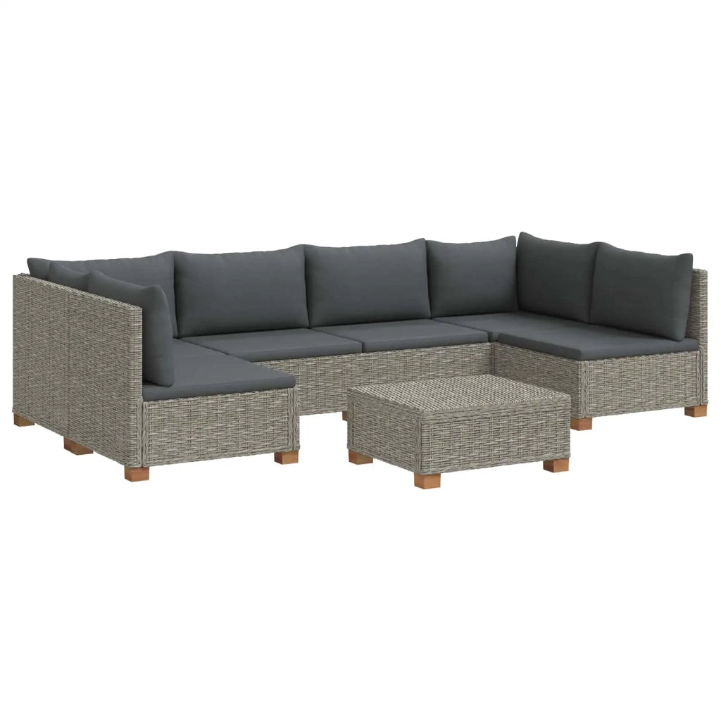 7 pz Set Lounge in Rattan con Cuscini GENDT Rattan naturale 3429869