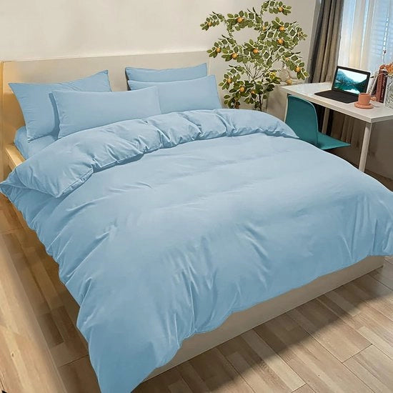 Duvetino 3 pezzi in microfibra 240 x 220 cm + 2 copri cuscino 65 x 65 cm con chiusura a raccordo