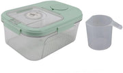 Dispensatore di cibo secco a 10 kg - Cassetta di riserva - Contenitore per alimenti secchi - A prova d'aria - Maniglia - Materiali PET/PP - Contenitore alimentare