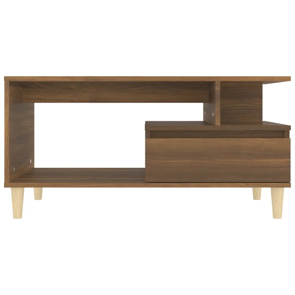 Tavolino Salotto Rovere Marrone 90x49x45 cm Legno Multistrato cod mxl 35654