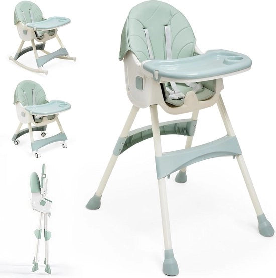 Sdraiabile 3-in-1 seggiolino per bambini con ruote e pannellino - Adatto da 0 mesi - Schienale regolabile in altezza - Funzione sdraiabile - Adatto fino a 6 anni