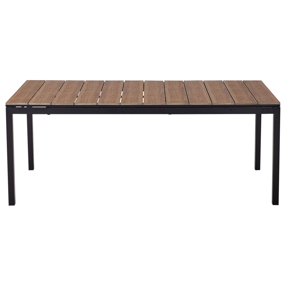 Tavolo da giardino allungabile alluminio color legno chiaro 198/248 x 90 cm Mobili da giardino per esterni in stile moderno